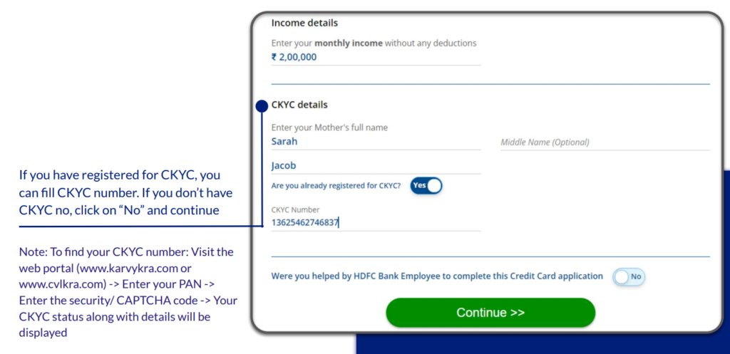 एचडीएफसी क्रेडिट कार्ड ऑनलाइन आवेदन